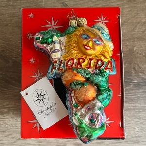 Christopher Radko “Sunshine State of Mind” Florida ornament with box and tag